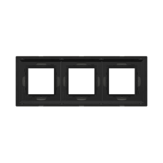 Рамка из металла 3 поста (6 мод.), Avanti, графитовая