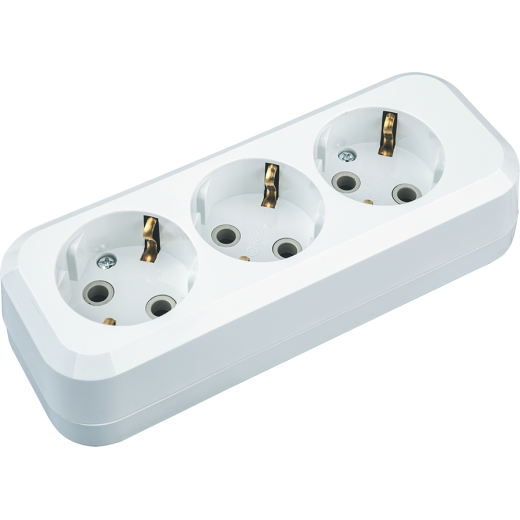 Колодка Navigator 61 584 NCA-BL01-03-E-WH 3гн с/з АБС пластик