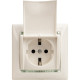 Розетка с заземлением - Legrand Valena - со шторками с защитной крышкой 16А 250В винтовые зажимы - белый