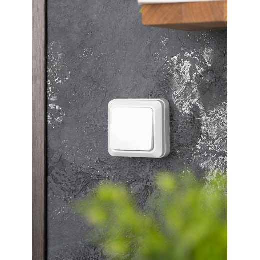 Рим Выключатель 1-клавишный 10А белый EKF