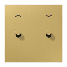 JUNG LS1912 Латунь классик Центральная плата с символом «стрелки», 1 пост, 2 тумблера,конус; метал. исполнение