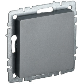 IEK BRITE BASE Сталь Заглушка c суппортом МЗ10-БрС