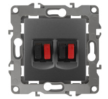 ЭРА Розетка Серия 12 12-3112-12 аудио двойная IP20 графит