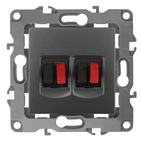 ЭРА Розетка Серия 12 12-3112-12 аудио двойная IP20 графит
