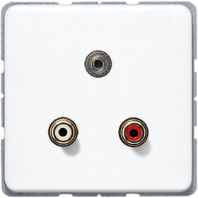 JUNG Мультимедиа-розетка, белый