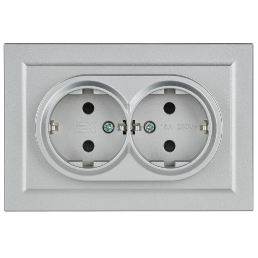 BRITE Роз. 2-я с з/к/ш 16А в сб. РСш12-3-БрА алюм. IEK