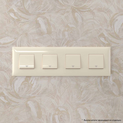 Рамка 4 поста (8 мод.), Avanti, ванильная дымка