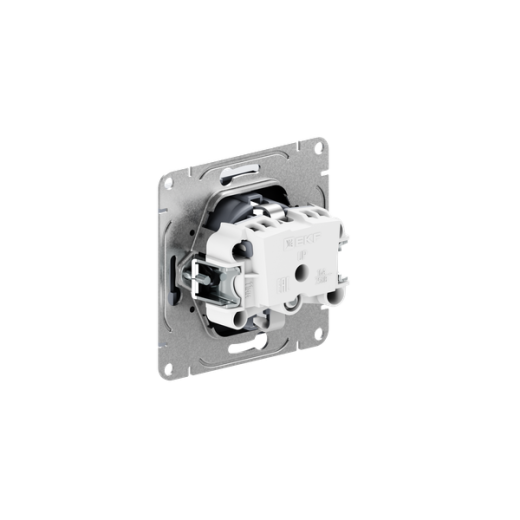 Механизм розетки, 16А, с заземлением, без шторок, алюминий Эпика EKF