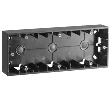 Simon 15 Графит Коробка 3-ая для наружного монтажа