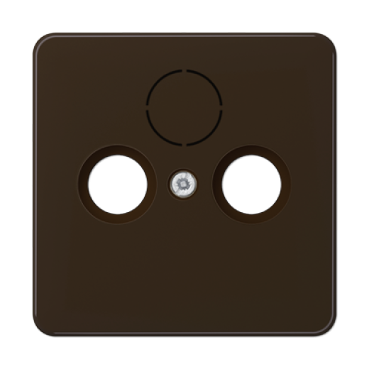 Крышка для SAT-TV-FM-розеток, фиксация винтом, термопласт, коричневый, CD500