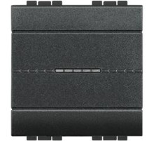 BT LL Антрацит Переключатель аксиальный 1-кл. 10А, 250В, автомат. клеммы, 2 мод. (замена для арт. L4053M2A).