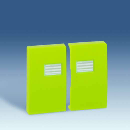 Клавиша двойная для выключателя с подсветкой, S44A, фисташковый