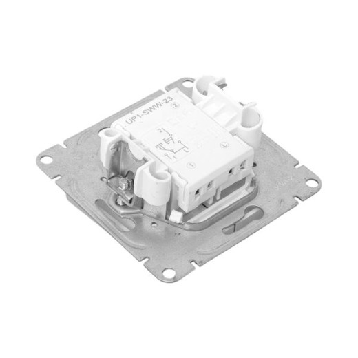 Механизм выключателя, двухклавишный, кнопочный, алюминий Эпика EKF