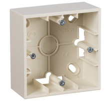 Simon 15 Бежевая Коробка 1-ая для наружного монтажа