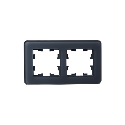 BRITE Рамка 2-мест. РУ-2-2-Бр стекло графит RE IEK