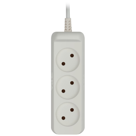 Удлинитель электрический ЭРА UX-3-1,5m без заземления 3 розетки 1,5 м ШВВП 2x0,75мм2 6А