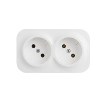 Legrand Quteo IP 20 Белый Розеточный блок с предварительным подключением 2 x 2К без шторок - 16 A - 250 В~.