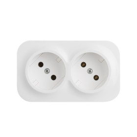 Legrand Quteo IP 20 Белый Розеточный блок с предварительным подключением 2 x 2К без шторок - 16 A - 250 В~.