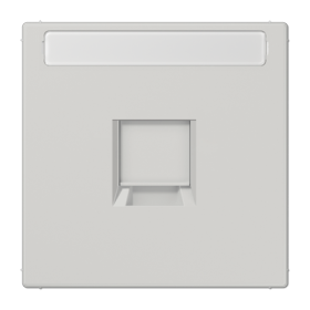 JUNG Плата (фиксация защёлкиванием) для одного модуля с полем для надписи термопласт светло-серый