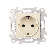 Simon 24 Слоновая кость Розетка 2К+3 Sсhuko с защитными шторками