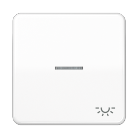 JUNG CD 500/CD plus Белая Клавиша 1-ая с/п с символом ОСВЕЩЕНИЕ