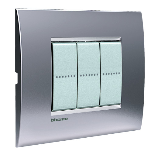 Livinglight Рамка AIR 3 модуля, цвет Матовый никель