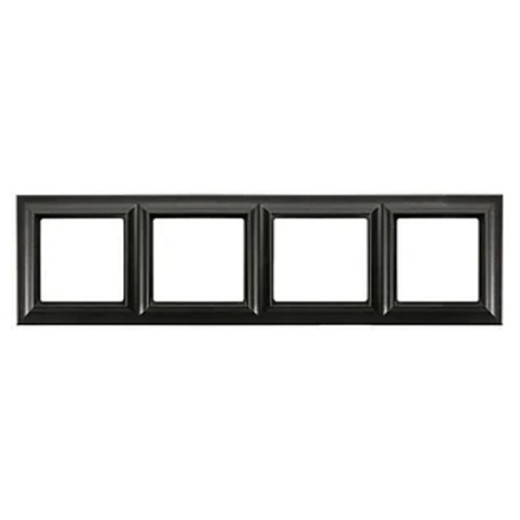 Рамка 4-поста, термопласт, черный матовый, Eco Deco