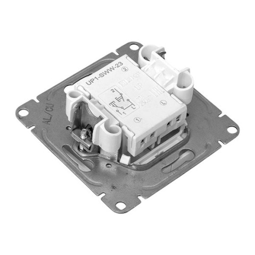 Механизм выключателя, двухклавишный, кнопочный, белый Эпика EKF