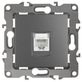 ЭРА Розетка Серия 12 12-3105-12 телефонная RJ11 IP20 Эра12 графит