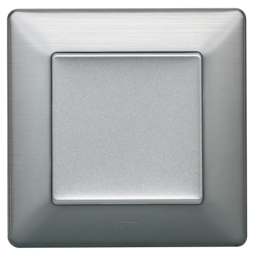 Valena LIFE.Лицевая панель для выключателей одноклавишных.Алюминий