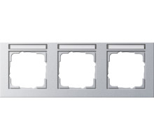 Gira E2 Алюминий Рамка 3-ая горизонтальная с полем для надписи