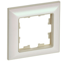 IEK BRITE DECOR Жемчуг/беж 3D-форма Рамка 1-мест. РУ-1-Бр