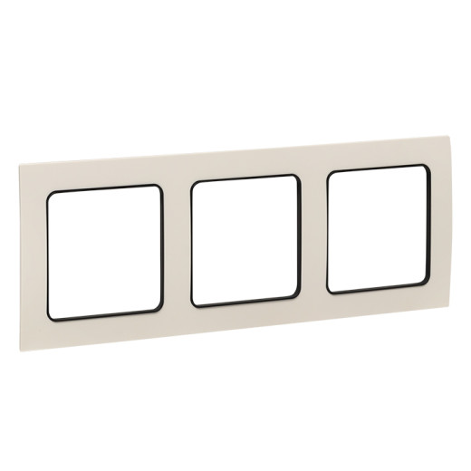 Стокгольм Рамка 3-местная белая с линией цвета черный EKF PROxima