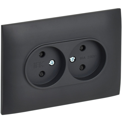 SKANDY Роз. 2-я без з/к с з/ш 10А сб. SK-R09T титан IEK