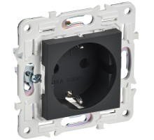 IEK SKANDY Графит Розетка с/з с защитными шторками 16А SK-R04G