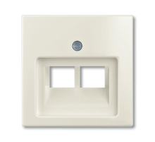 ABB BJB Basic 55 Шале (бел) Накладка 2-ой ТЛФ/комп розетки наклонной
