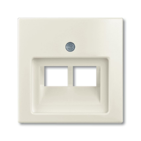 ABB BJB Basic 55 Шале (бел) Накладка 2-ой ТЛФ/комп розетки наклонной
