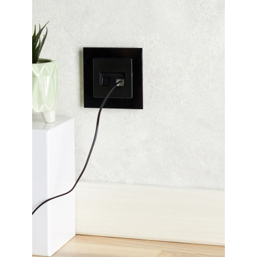 BRITE Роз. двойная RJ11+RJ45 кат.5E РК/Т12-БрЧ черн. IEK