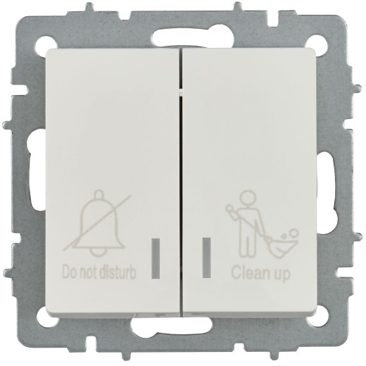 BRITE Выключ. 2-кл. с инд. отел. 10А ВС10-2-9-БрБ бел. IEK