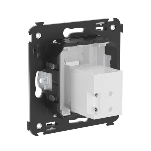 USB 2.0 розетка одинарная в стену, тип А-А, Avanti, белое облако