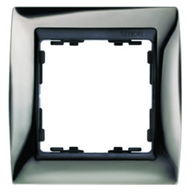 Simon 82 Вороненая сталь/Графит Рамка 3-ая