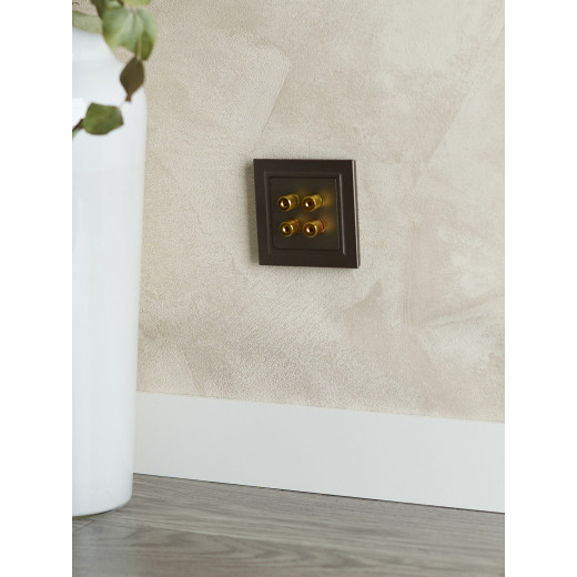 BRITE Аудиорозетка 4-мест. РА10-БрТБ бр. IEK