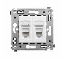 DKC Avanti Телефонная розетка RJ-12 в стену двойная, 