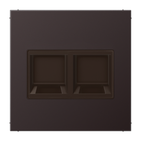 JUNG Плата (фиксация защёлкиванием) для двух модулей металл дарк