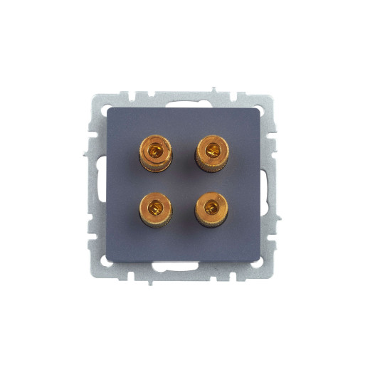 BRITE Аудиорозетка 4-мест. РА10-БрМ мар. IEK
