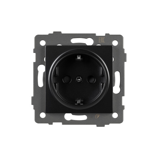 Механизм электрической розетки SCT-MEU1-PL-BK-V (250V, 16A) (Arlight, -)