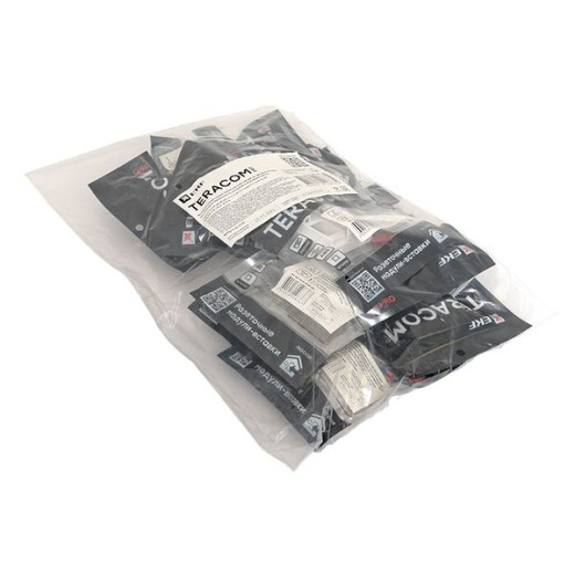 Вставка розеточная TERACOM PRO 45x45мм формат Mosaic на 2 модуля Keystone со шторками и маркерами белая