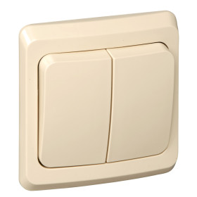 Systeme Electric Этюд Крем Выключатель 2-клавишный