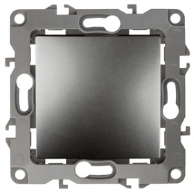 ЭРА 12-1001-12 Выключатель, 10АХ-250В, IP20, без м.лапок, Эра12, графит (10/100/2500)