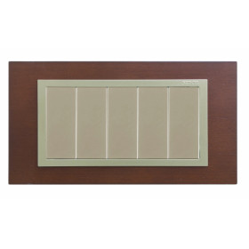 Simon 82 Centr. Дуб/Шампань (дерево) Рамка с суппортом на 8 узких модулей